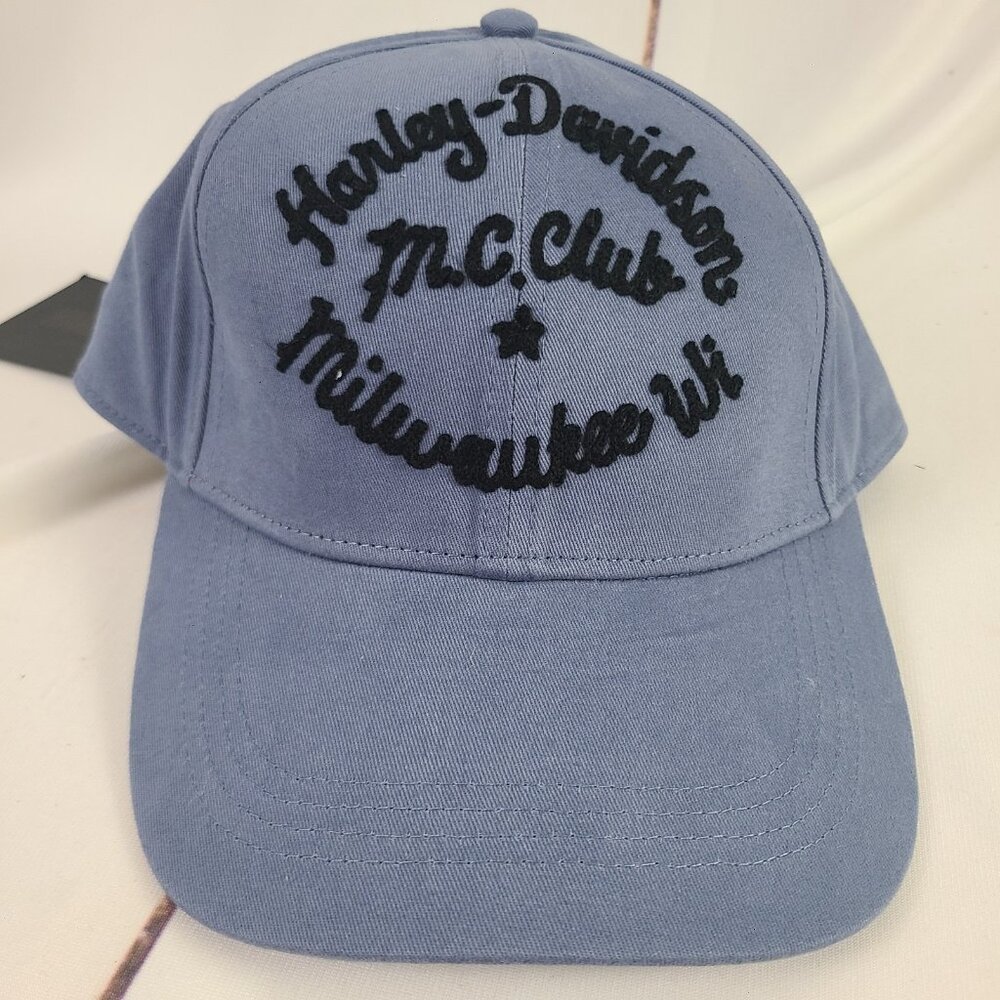 Harley Davidson Club Crew Womens Milwaukee MC Club Adjustable Hat Cap One Size